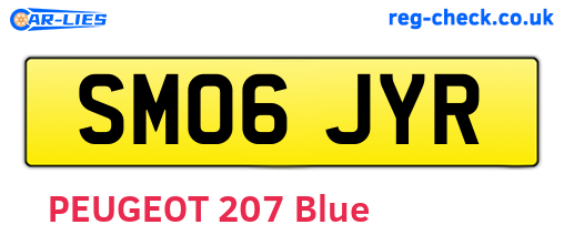 SM06JYR are the vehicle registration plates.