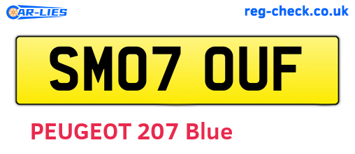 SM07OUF are the vehicle registration plates.