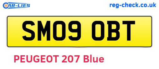 SM09OBT are the vehicle registration plates.