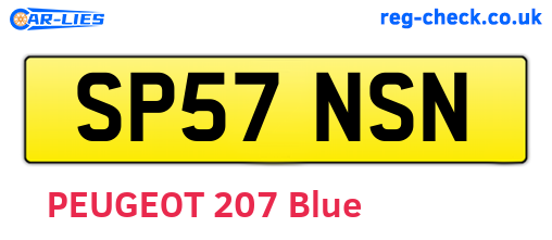 SP57NSN are the vehicle registration plates.