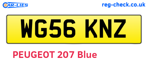 WG56KNZ are the vehicle registration plates.