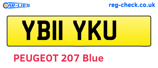 YB11YKU are the vehicle registration plates.