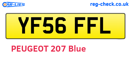 YF56FFL are the vehicle registration plates.