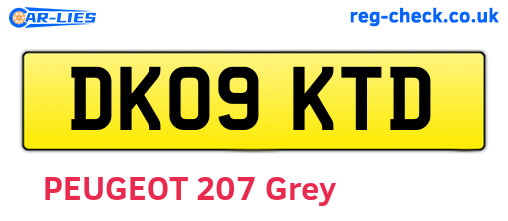 DK09KTD are the vehicle registration plates.