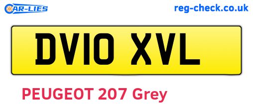 DV10XVL are the vehicle registration plates.
