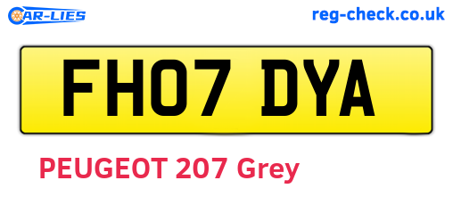 FH07DYA are the vehicle registration plates.