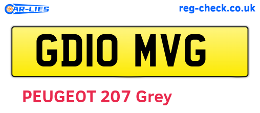 GD10MVG are the vehicle registration plates.