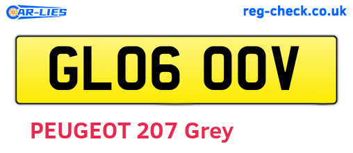 GL06OOV are the vehicle registration plates.