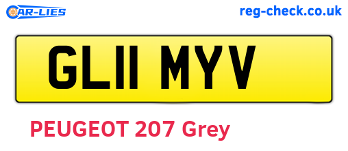 GL11MYV are the vehicle registration plates.
