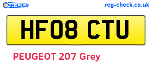 HF08CTU are the vehicle registration plates.