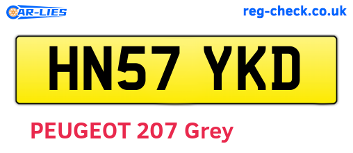 HN57YKD are the vehicle registration plates.