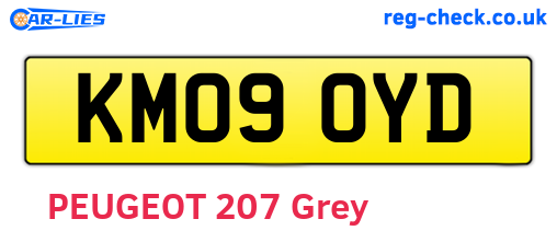 KM09OYD are the vehicle registration plates.