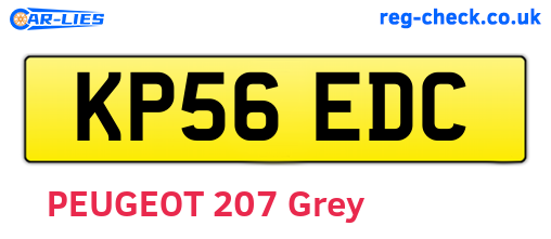 KP56EDC are the vehicle registration plates.