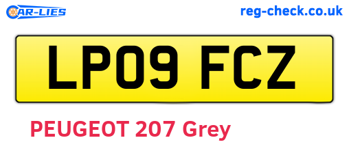 LP09FCZ are the vehicle registration plates.
