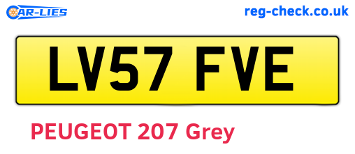 LV57FVE are the vehicle registration plates.