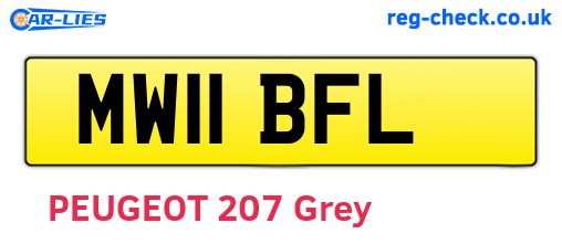 MW11BFL are the vehicle registration plates.