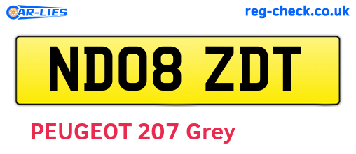 ND08ZDT are the vehicle registration plates.