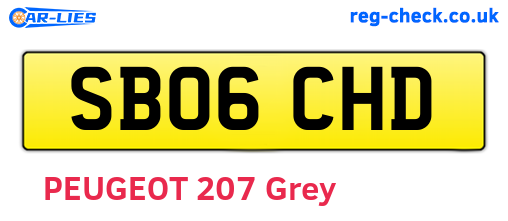 SB06CHD are the vehicle registration plates.