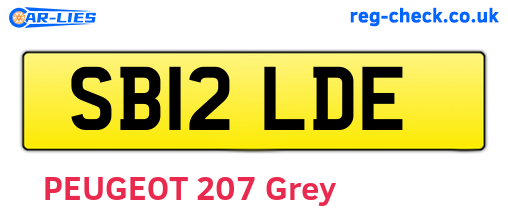 SB12LDE are the vehicle registration plates.