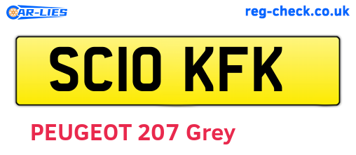 SC10KFK are the vehicle registration plates.