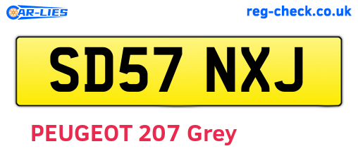 SD57NXJ are the vehicle registration plates.