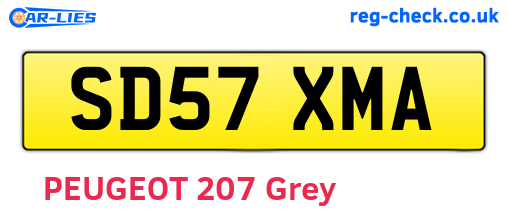 SD57XMA are the vehicle registration plates.