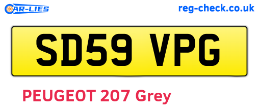 SD59VPG are the vehicle registration plates.