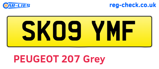 SK09YMF are the vehicle registration plates.