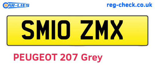 SM10ZMX are the vehicle registration plates.