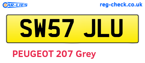 SW57JLU are the vehicle registration plates.