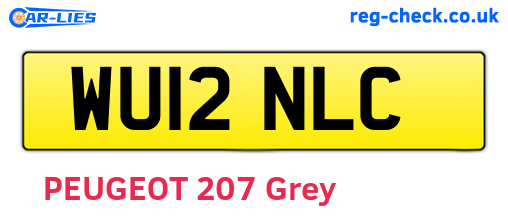 WU12NLC are the vehicle registration plates.