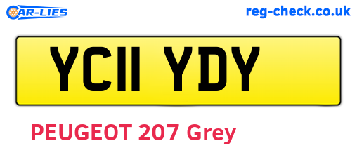 YC11YDY are the vehicle registration plates.