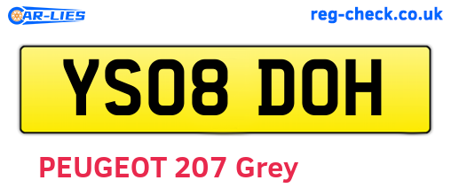 YS08DOH are the vehicle registration plates.