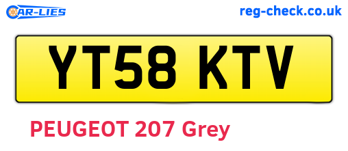 YT58KTV are the vehicle registration plates.