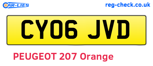 CY06JVD are the vehicle registration plates.