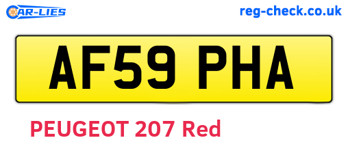 AF59PHA are the vehicle registration plates.