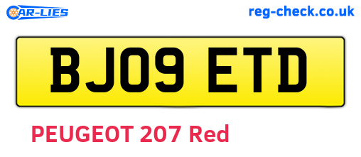 BJ09ETD are the vehicle registration plates.