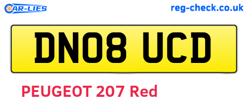DN08UCD are the vehicle registration plates.
