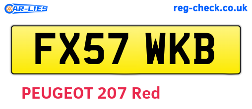 FX57WKB are the vehicle registration plates.