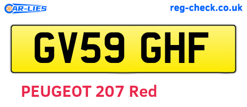 GV59GHF are the vehicle registration plates.