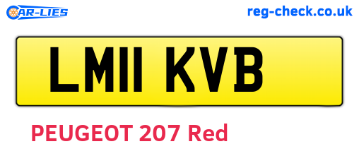 LM11KVB are the vehicle registration plates.