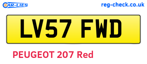 LV57FWD are the vehicle registration plates.