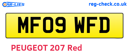 MF09WFD are the vehicle registration plates.