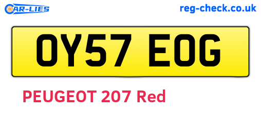OY57EOG are the vehicle registration plates.