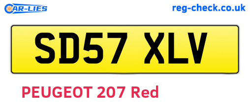 SD57XLV are the vehicle registration plates.