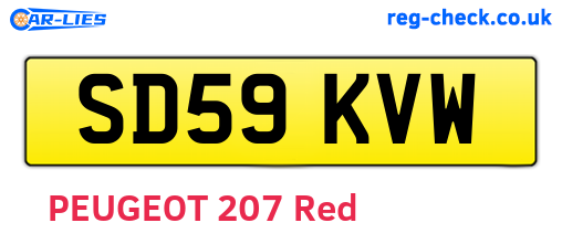 SD59KVW are the vehicle registration plates.