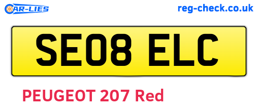 SE08ELC are the vehicle registration plates.