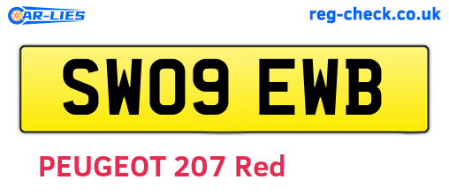 SW09EWB are the vehicle registration plates.