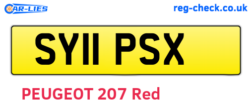 SY11PSX are the vehicle registration plates.