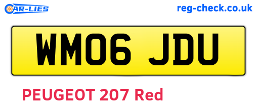 WM06JDU are the vehicle registration plates.